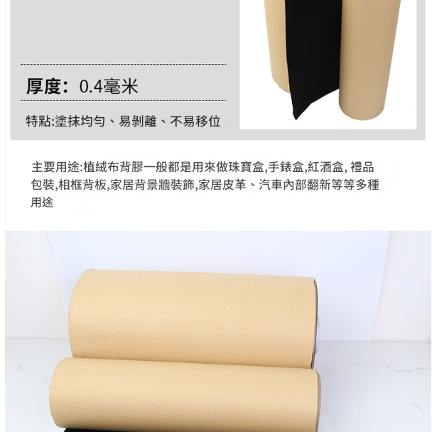 1米X1米 黑色 背膠植絨布 黑色薄絨布貼 (0.4mm厚)
