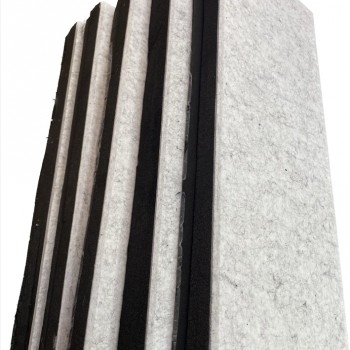散件 6CM厚 倒角高密度款 20CMX60CM 帶背膠隔音棉 複合 聚酯纖維吸音板