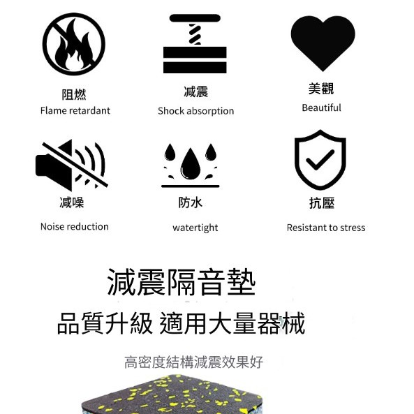 器材隔音腳墊 減震隔音腳墊 跑步機 機器專用隔音墊 地墊 10CMX10CM (15mm厚)