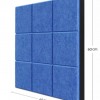 3CM厚 倒角高密度款 格仔款 60CMX60CM 帶背膠 聚酯纖維吸音板
