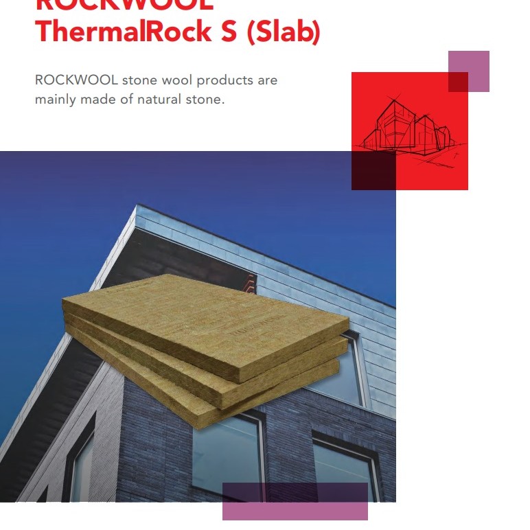 ROCKWOOL THERMALROCK SLAB 建築岩棉板 80KG/M3 X1.2X0.6M (1包8件)