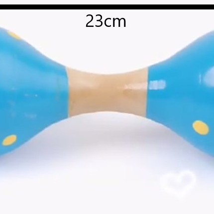 23CM 兒童木質 雙頭大沙錘 maraca