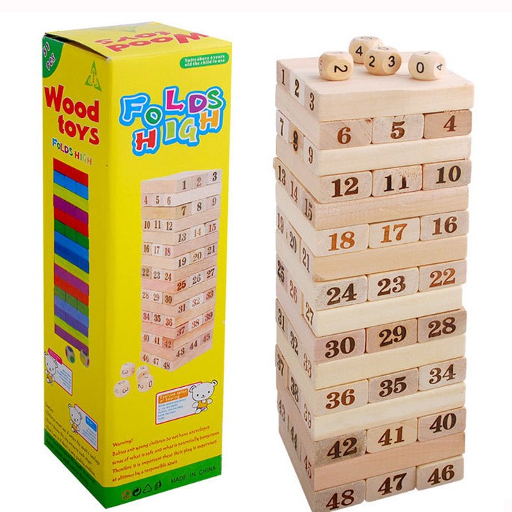 木製 層層疊 Jenga 48粒 