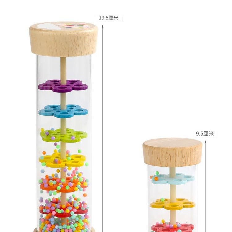 9CM 細木質款塑膠 雨聲沙筒 maraca(單個裝)