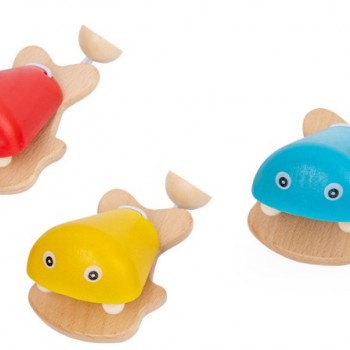 卡通木製 魚響板 舞板 响板 (單個裝)