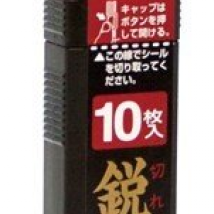 日本 KDS 京都牌L刃銳黑刃黑身大界刀身-大刀18mm(黑色)-LB10BH(10PCS)美工刀替換刀片