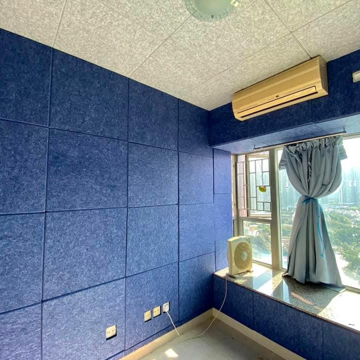 6CM厚 倒角高密度款 60CMX60CM 帶背膠隔音棉 複合 聚酯纖維吸音板