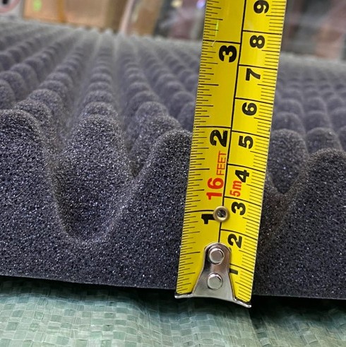 1米X1米 5CM 厚 帶背膠 隔音 波浪棉 
