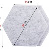 9MM厚 倒角高密度款 六邊形款 15CMX15CM 帶背膠 聚酯纖維吸音板