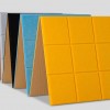 9MM厚 倒角高密度款 格仔款 60CMX60CM 帶背膠 聚酯纖維吸音板