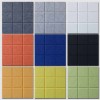 9MM厚 倒角高密度款 格仔款 60CMX60CM 帶背膠 聚酯纖維吸音板