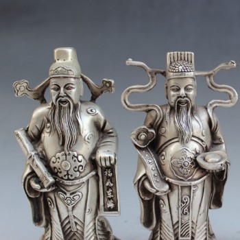 白銅福祿壽三星