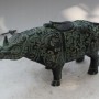 青銅 犀牛壺 