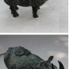 青銅 犀牛壺 