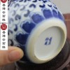 手繪海浪青花瓷花瓶