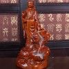 花梨木雕站蓮觀音 倒流香爐