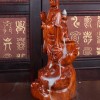 花梨木雕站蓮觀音 倒流香爐