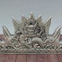 銅鍍銀 精雕雙面單龍筆架