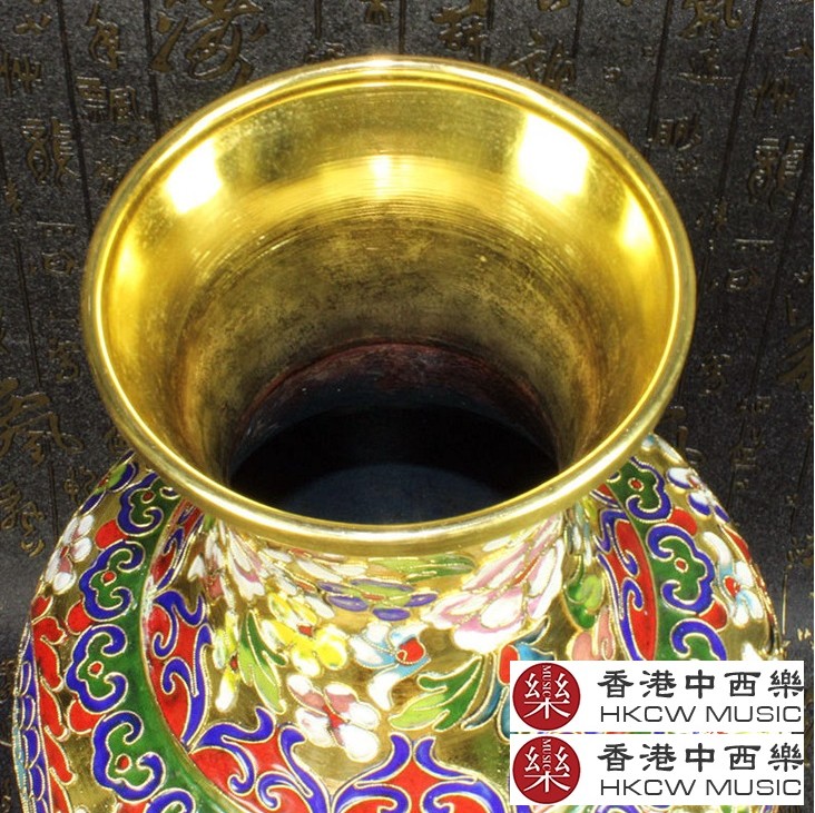 景泰藍花絲銀藍15寸花瓶
