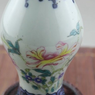 手繪大口徑青花瓷花瓶