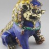 景泰藍獅子像一對