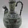 精雕獸頭 酒壺 