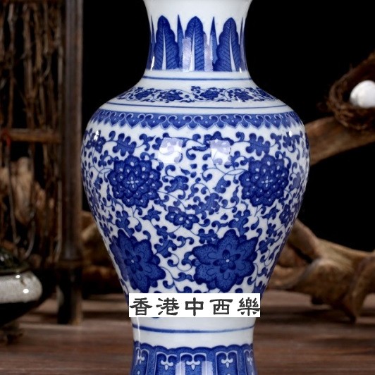 青花瓷魚尾瓶 花瓶