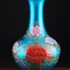 水晶釉藍色賞瓶