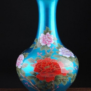 水晶釉藍色賞瓶