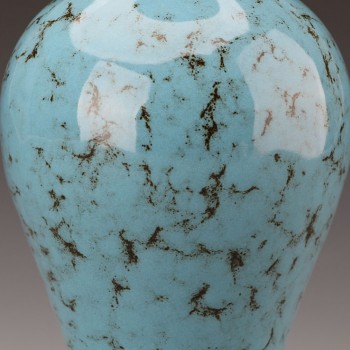藍釉 魚尾瓶