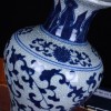 官窯青花 開片花瓶 魚尾花瓶