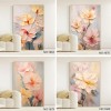 奶油風 花卉 晶瓷面掛畫 裝飾掛畫連鋁畫框 120X180CM