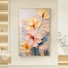 奶油風 花卉 晶瓷面掛畫 裝飾掛畫連鋁畫框 70X100CM