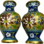 景泰藍 花絲銀藍 小花瓶 