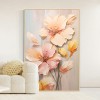奶油風 花卉 晶瓷面掛畫 裝飾掛畫連鋁畫框 50X70CM