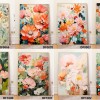 北歐風清新 花卉 晶瓷面掛畫 裝飾掛畫連鋁畫框 40X60CM DF