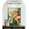 北歐風清新 花卉 晶瓷面掛畫 裝飾掛畫連鋁畫框 40X60CM DF