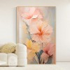 奶油風 花卉 晶瓷面掛畫 裝飾掛畫連鋁畫框 120X180CM