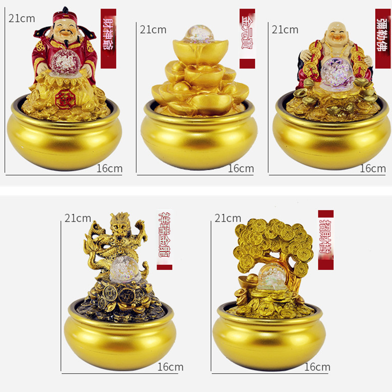 流水擺件 財神爺