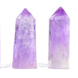 天然紫水晶 水晶柱 六稜單尖柱 擺件