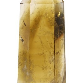 天然黃水晶 水晶柱 六稜單尖柱 擺件