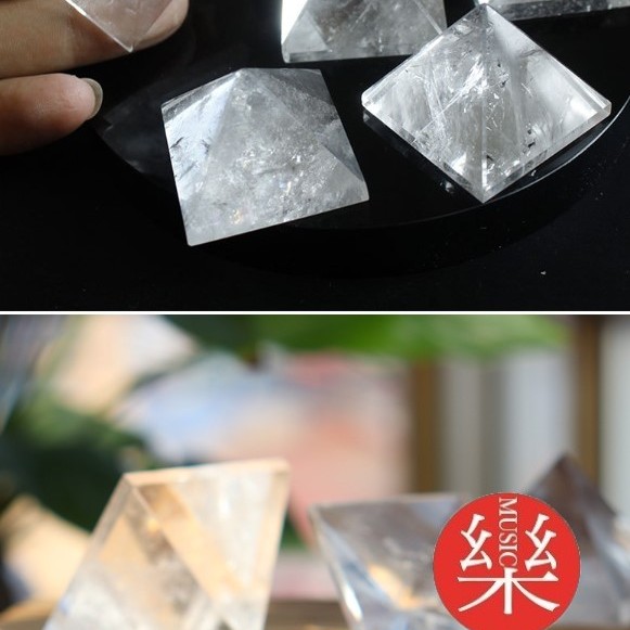 天然白水晶 金字塔 白水晶塔擺件