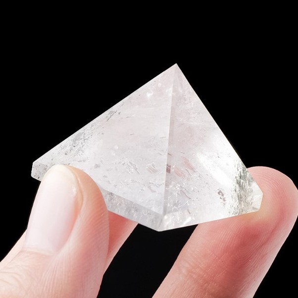 天然白水晶 金字塔 白水晶塔擺件