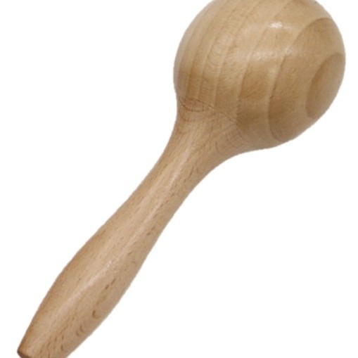 15CM 兒童櫸木木質 圓頭沙錘 maraca (單個裝)