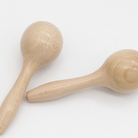 15CM 兒童櫸木木質 圓頭沙錘 maraca (單個裝)