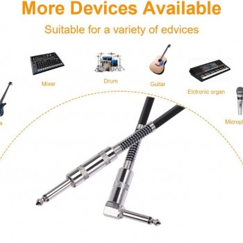CR 3米 結他音頻 降噪連接線 Jack Cable 6.35 直彎頭 結他線 6.5音頻線