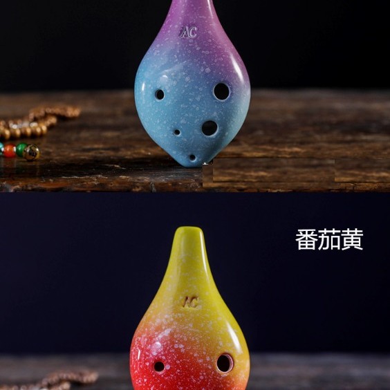 6孔中音C調陶笛 炫彩星空系列