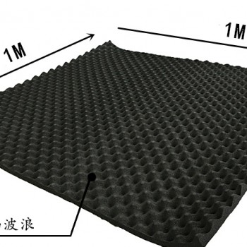 1米X1米 2CM 厚 帶背膠 隔音 波浪棉 