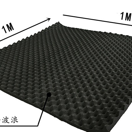 1米X1米 5CM 厚 帶背膠 隔音 波浪棉 