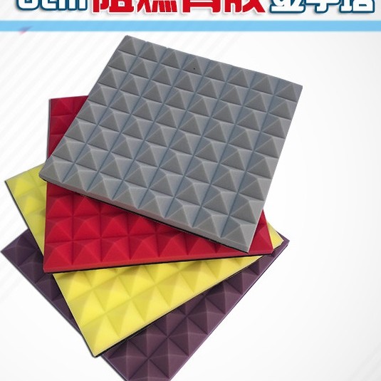 6CM厚 金字塔 帶背膠 隔音 吸音棉 50X50CM
